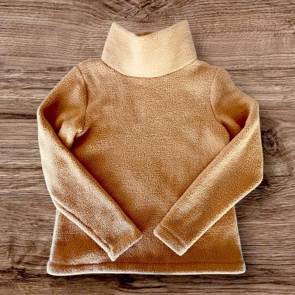Dudley Stephens Greenpoint Turtleneck Camel Sherpa Fleece XS - Picture 2 of 10